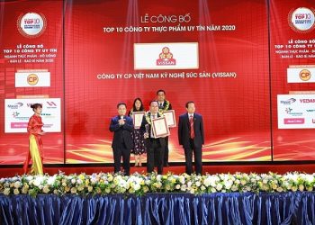 Vissan đạt top 10 công ty thực phẩm uy tín & top 500 doanh nghiệp lợi nhuận tốt nhất Việt Nam 2020