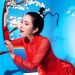 Hoa hậu Vivian Trần diện áo dài đỏ đón Tết