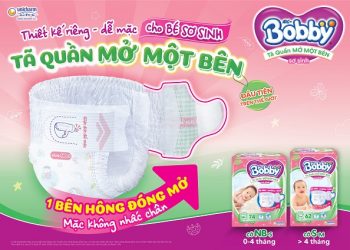 Diana Unicharm ra mắt Tã Quần Mở Một Bên Bobby cho bé sơ sinh đầu tiên trên thế giới