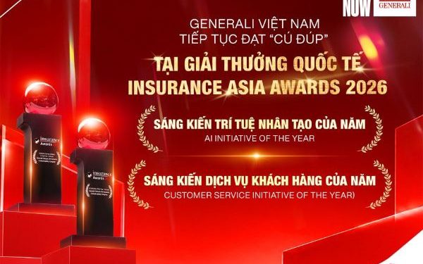 Generali nhận cú đúp giải thưởng về công nghệ và dịch vụ khách hàng tại Insurance Asia Awards 2026